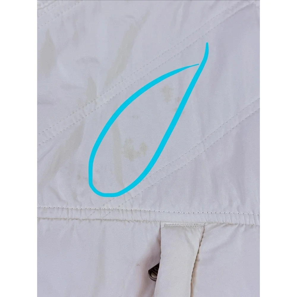 prAna Sherpa Lined Vest M‎ Cream Quilted Cozy Outdoor Hiking Casual